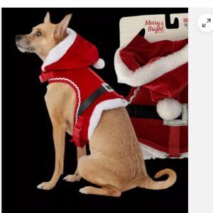 NWT MERRY & BRIGHT DOG Christmas Holiday Santa Suit Harness XXS